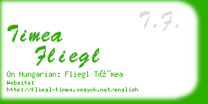 timea fliegl business card